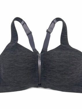 Victoria’s Secret Sport-Knockout Front Zip Sports Bra-Size 38DD-High Impact Gray